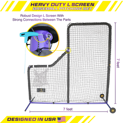 Salelo L Screen Model Apex 7x7 ft Pitching Net